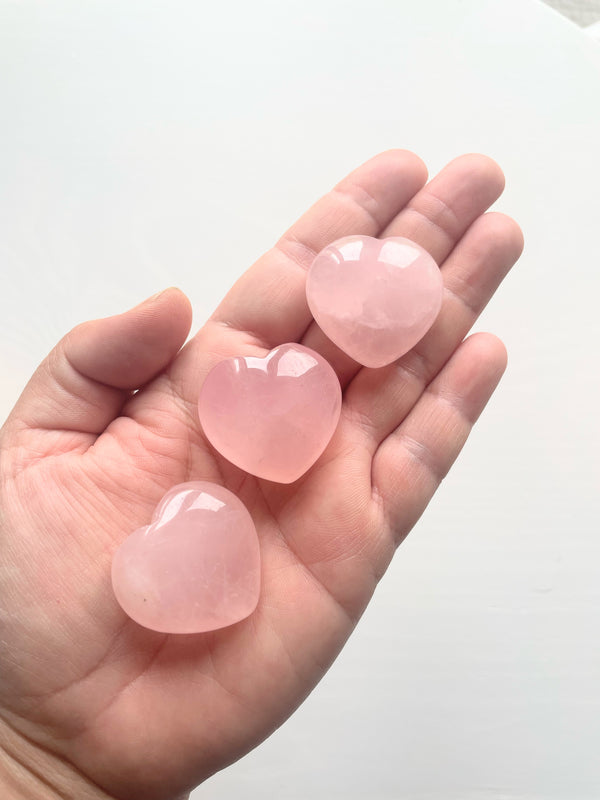 Rose Quartz Heart Carving
