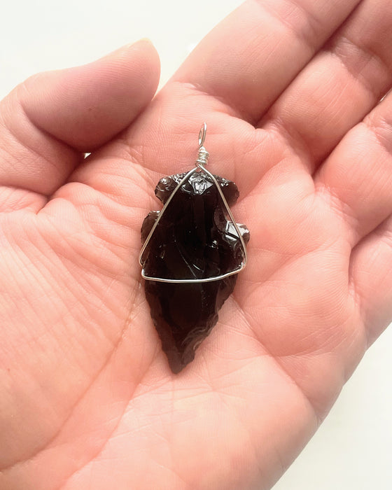 Black Obsidian Arrowhead