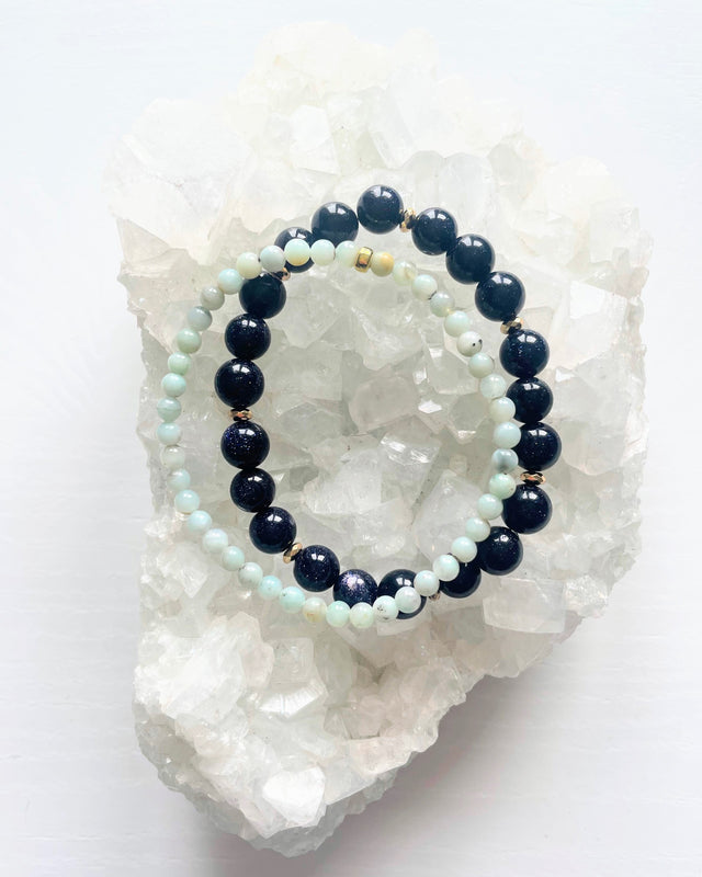 Blue Goldstone + Amazonite (Set)