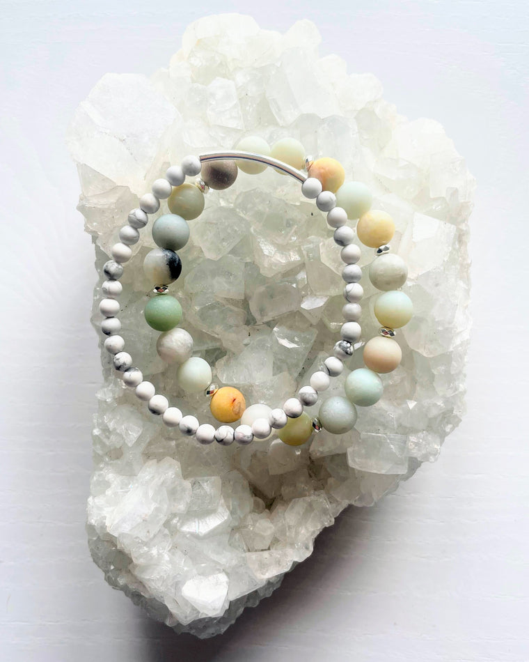 Amazonite + Howlite + Sterling Silver (Set)