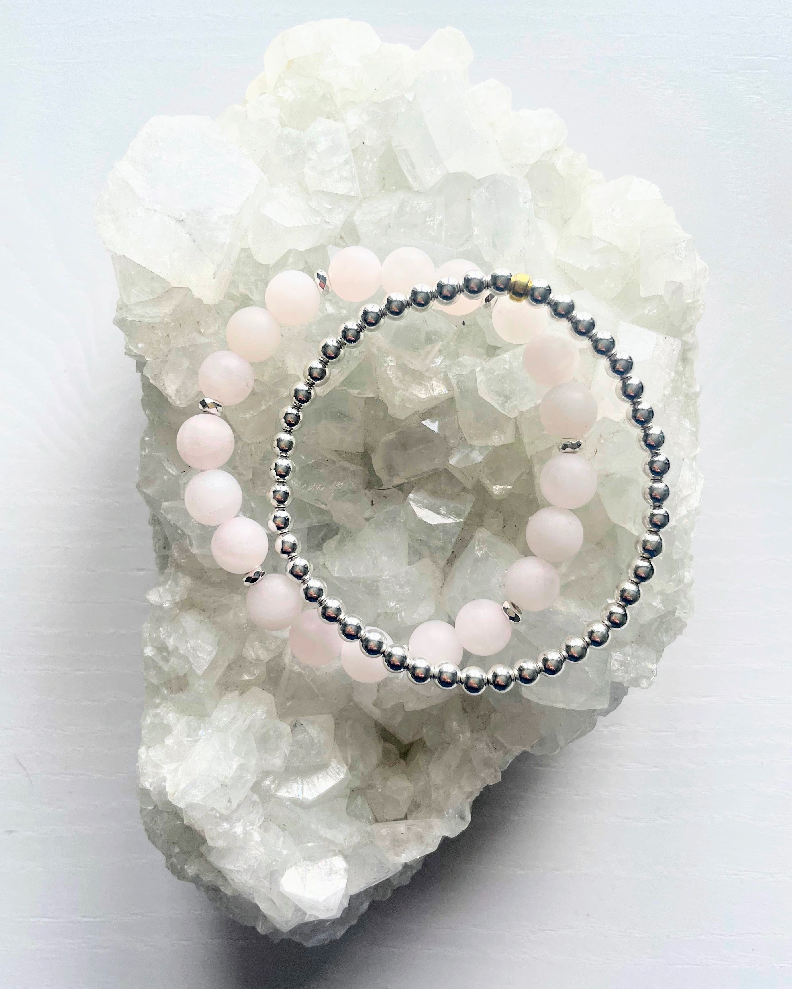 Rose Quartz + Hematite (Set)