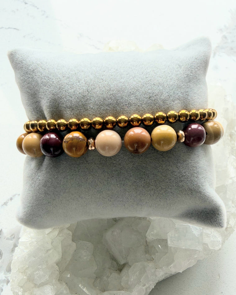 Mookaite Jasper + Hematite (Set)