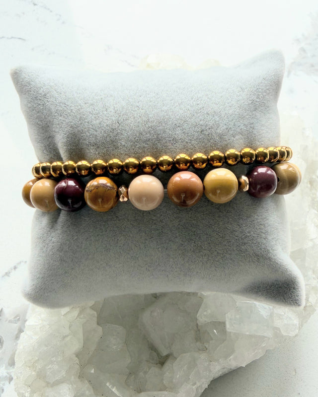 Mookaite Jasper + Hematite (Set)
