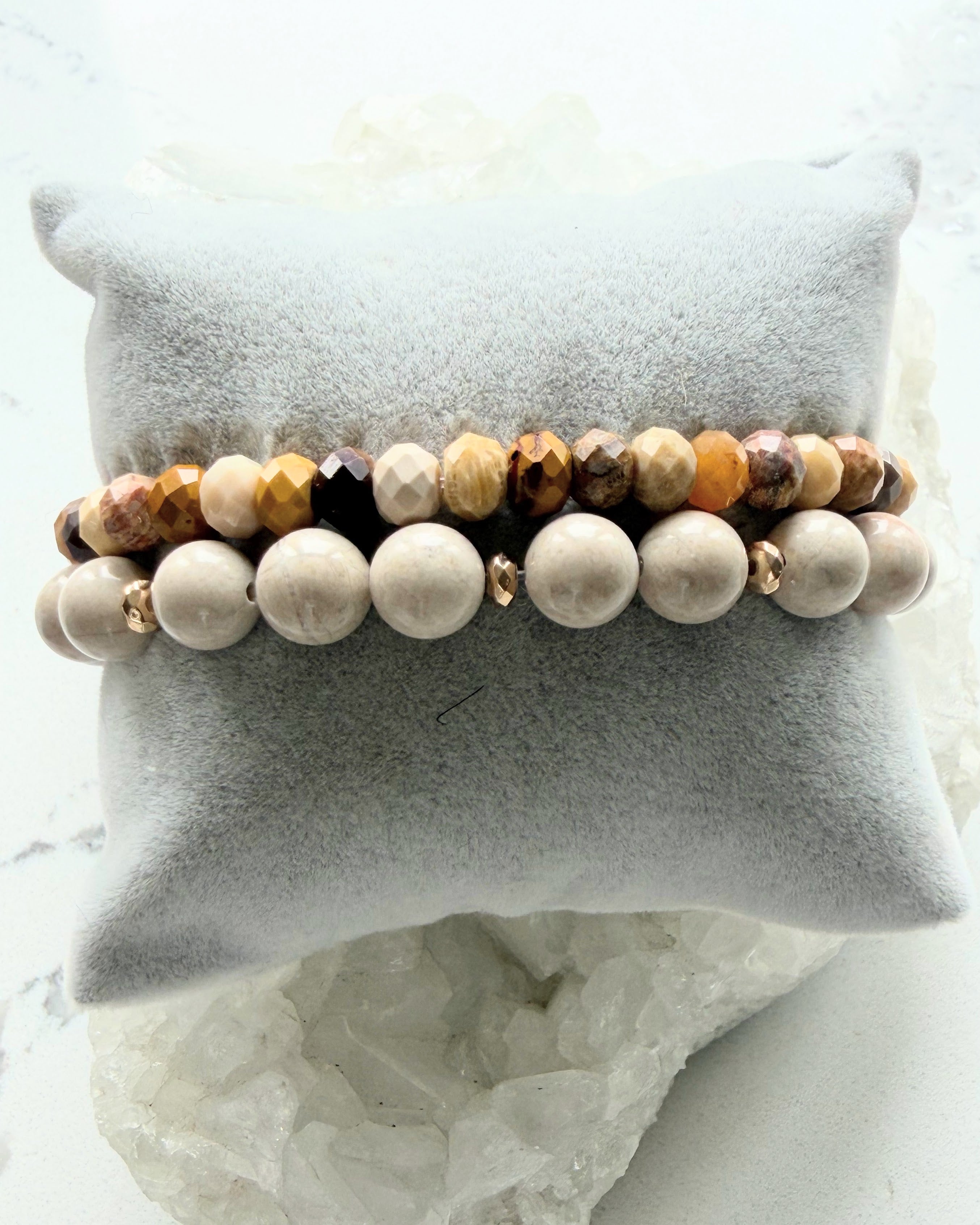 Mookaite Jasper + Ivory Jasper (Set)