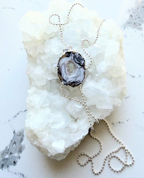 Druzy Agate Pendant  (One Of A Kind)