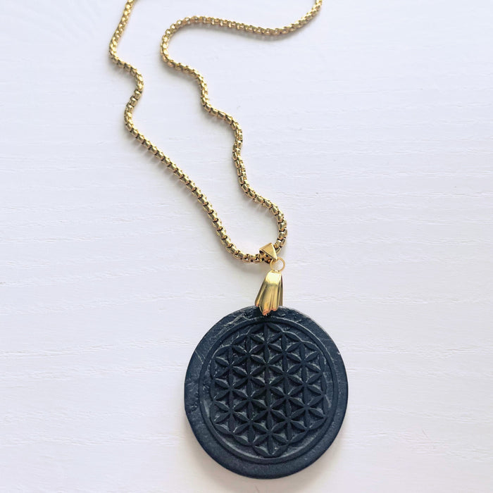 Shungite Flower of Life Necklace