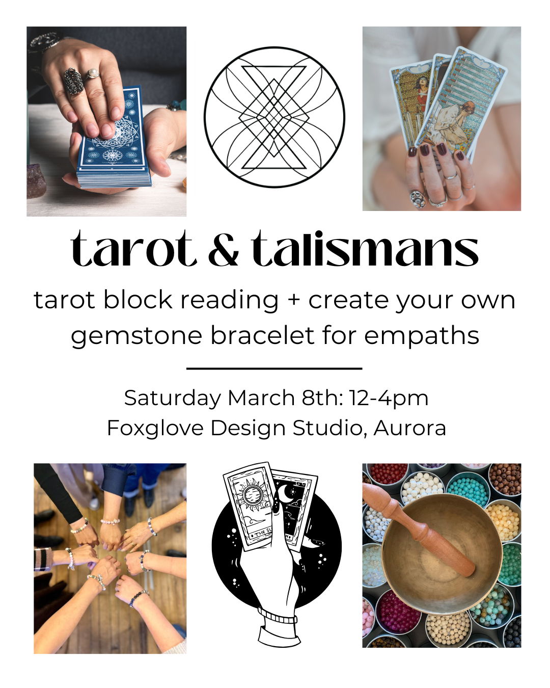 Tarot & Talismans, Foxglove Studio, Aurora - Saturday March 8th