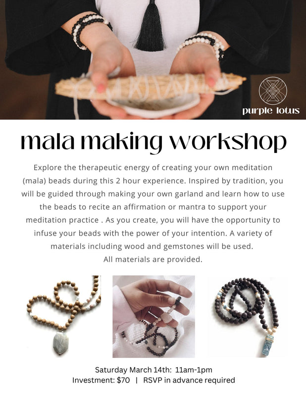 Intro to Mala Making, Moonflower's Beaverton - Saturday March 14th, 11am-1pm